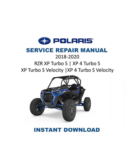 Polaris RZR XP Turbo S UTV Service Manual | 2018-2020 - Service Manual PDF Instant Download