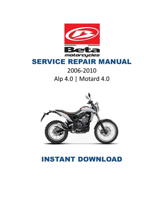 Betamotor Alp 4.0 Motard 4.0 Motorcycle Service Manual | 2006-2010 - Service Manual PDF Instant Download