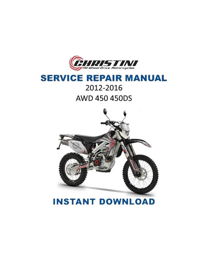 Christini AWD 450 450DS Motorcycle Service Manual | 2012-2016 - Service Manual PDF Instant Download