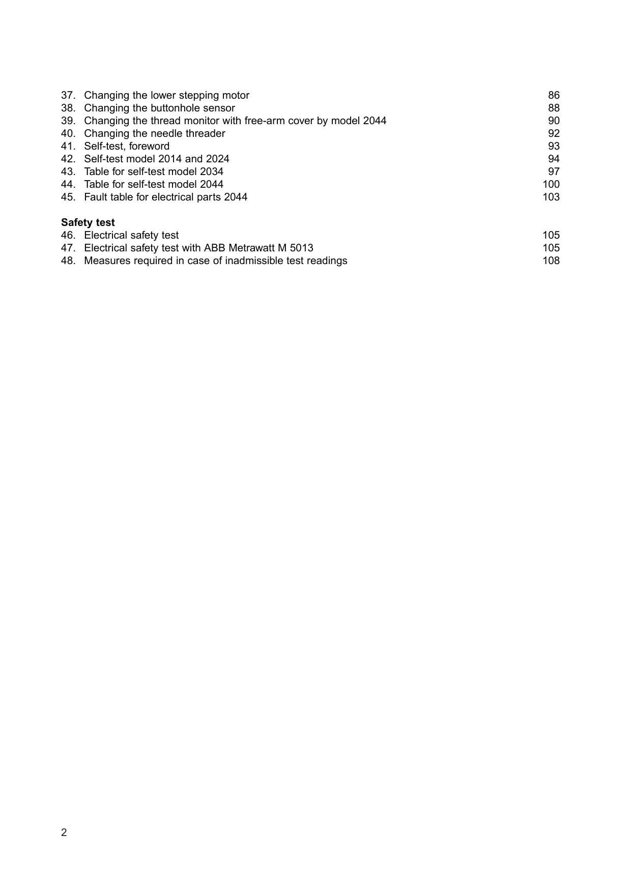 PFAFF Expression 2014 2024 2034 2044 Sewing Machine Service Manual | 2002-2006 - sample page 3
