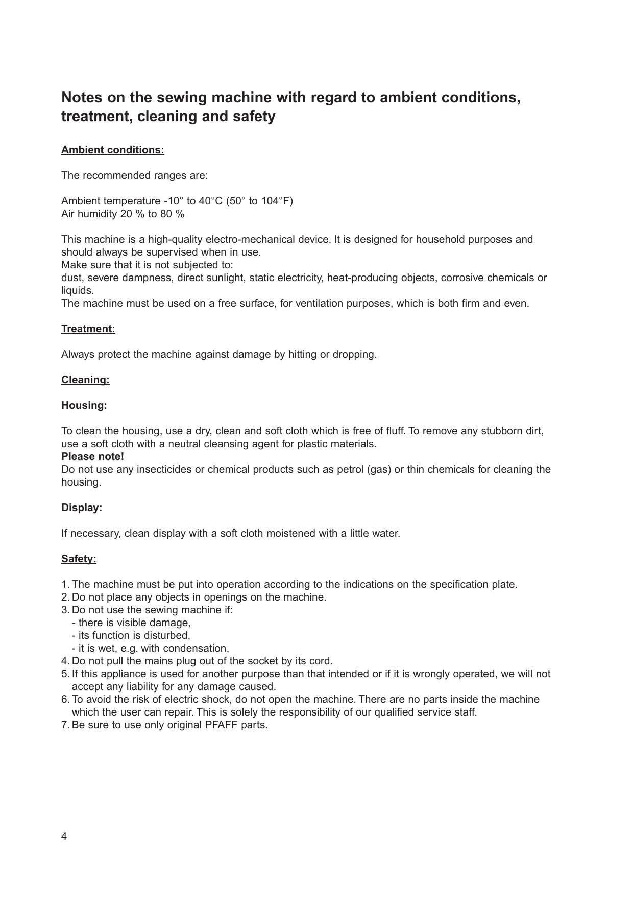 PFAFF Expression 2014 2024 2034 2044 Sewing Machine Service Manual | 2002-2006 - sample page 5