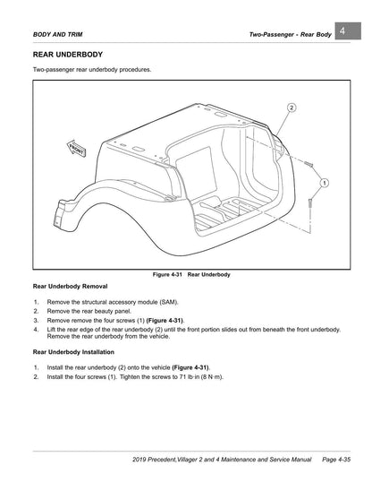 Club Car Precedent Villager 2 4 Golf Cart Service Manual | 2019-2023 - sample page 2