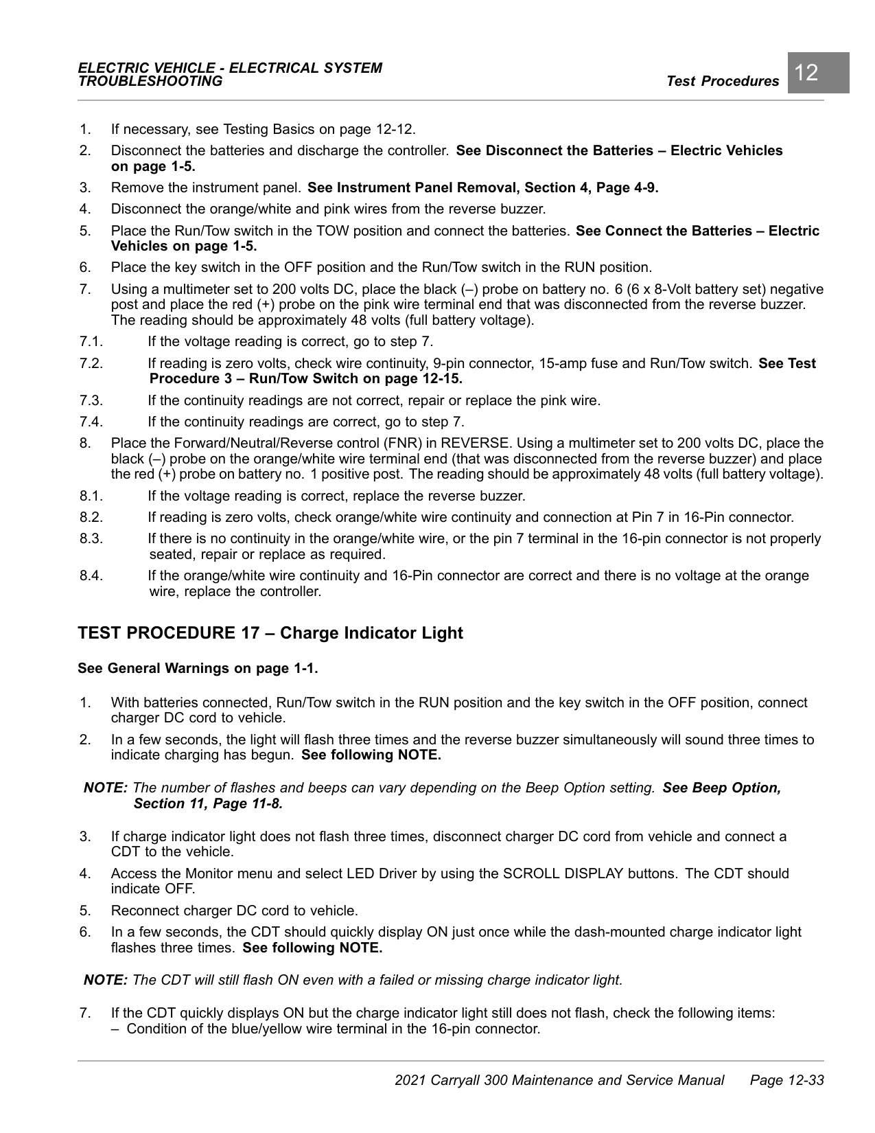 Club Car Carryall 300 Golf Cart Service Manual | 2021-2025 - sample page 8