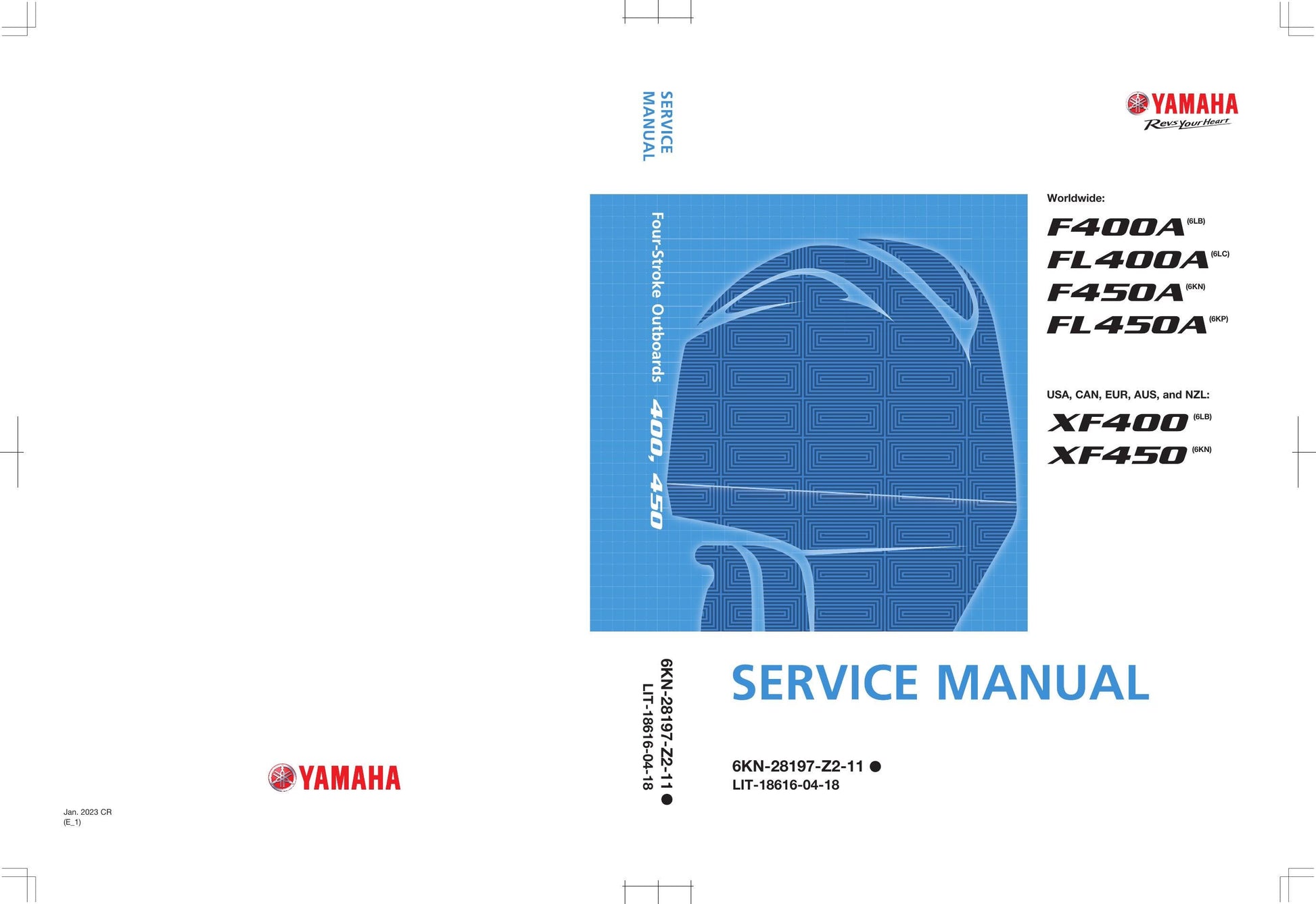 Yamaha F400A F450A XF400 XF450 Outboard Service Manual | 2023-2026 - sample page 1