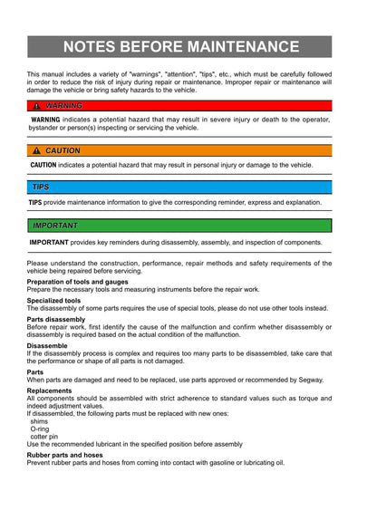 Segway AT5 450 ATV Service Manual | 2023-2026 - sample page 9