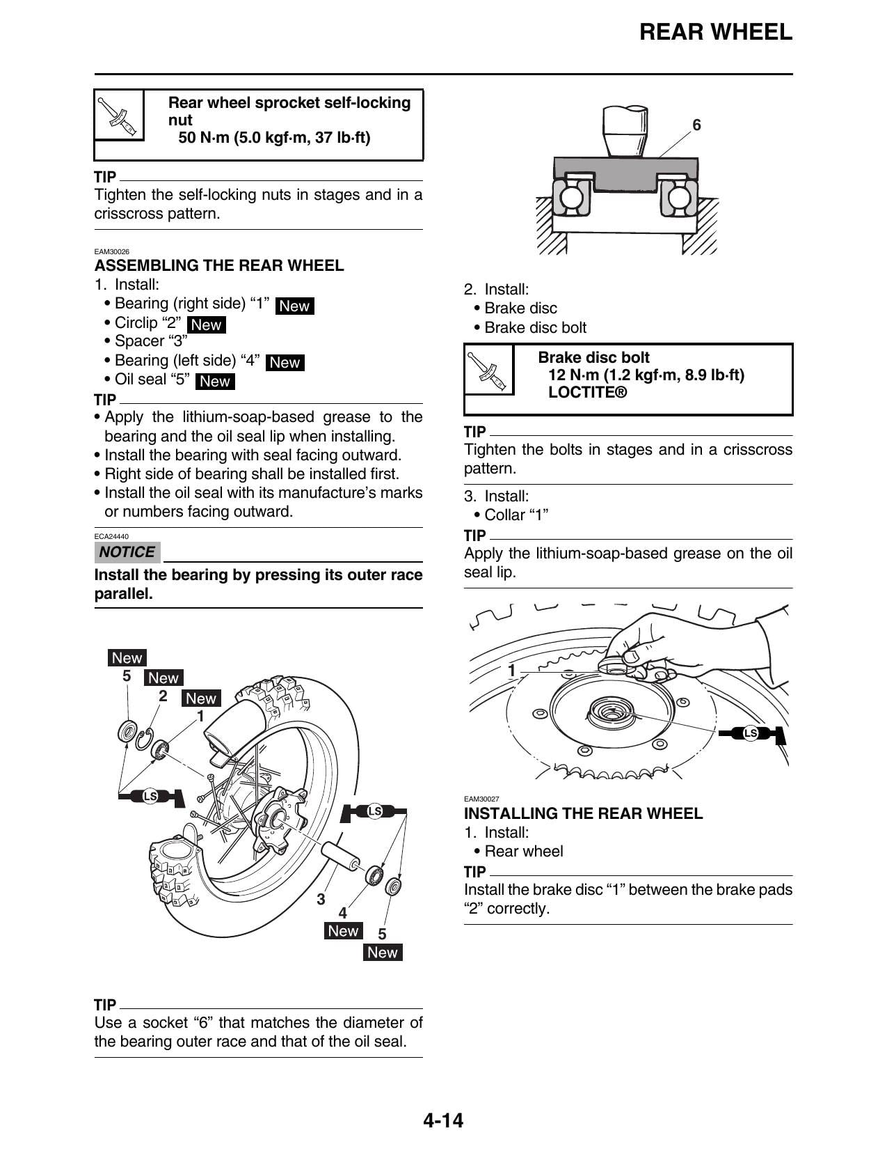 Yamaha WR250F Motorcycle Service Manual | 2022-2026 - sample page 2