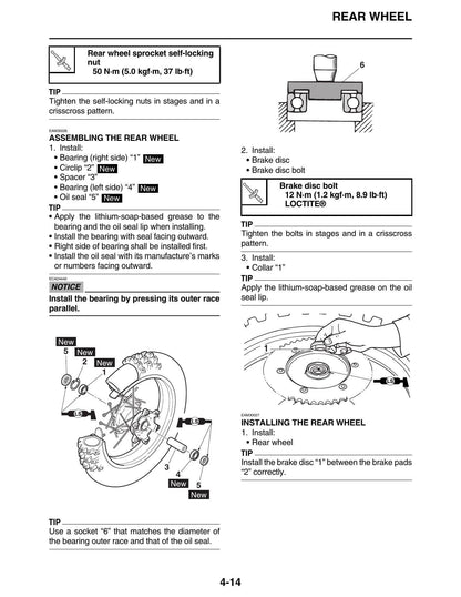Yamaha WR250F Motorcycle Service Manual | 2022-2026 - sample page 2