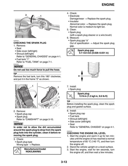 Yamaha YZ450F YZ450FP Motorcycle Service Manual | 2023-2026 - sample page 2
