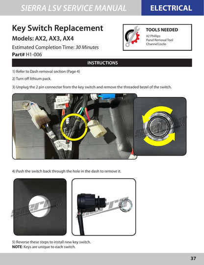 Sierra LSV AX1 AX2 AX3 AX4 Golf Cart Service Manual | 2024-2026 - sample page 6
