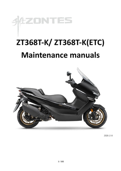 Zontes ZT368T-K Motorcycle Service Manual | 2026 - sample page 1