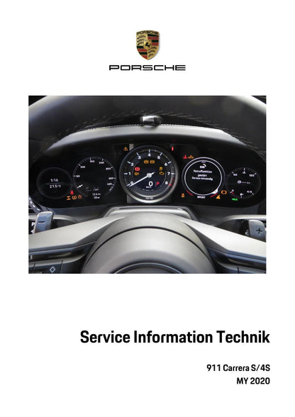Porsche 911 Carrera S 4S Service Information Technik Car Service Manual | 2020-2024 - sample page 1