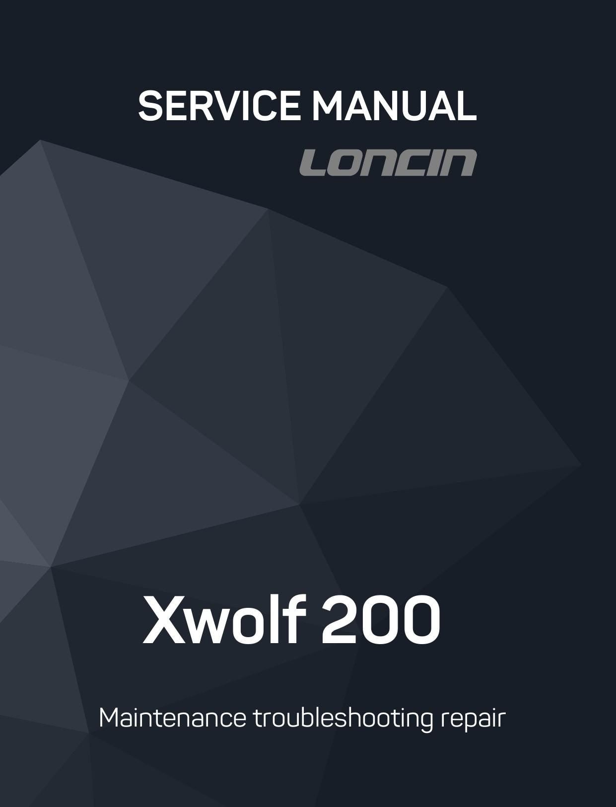 Loncin Xwolf 200 ATV Service Manual | 2020-2024 - sample page 1