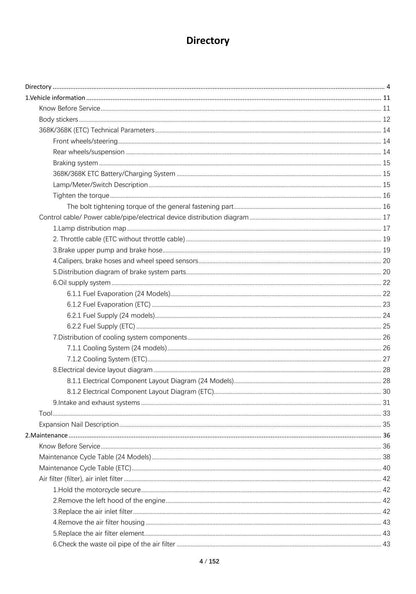 Zontes ZT368T-K Motorcycle Service Manual | 2026 - sample page 6