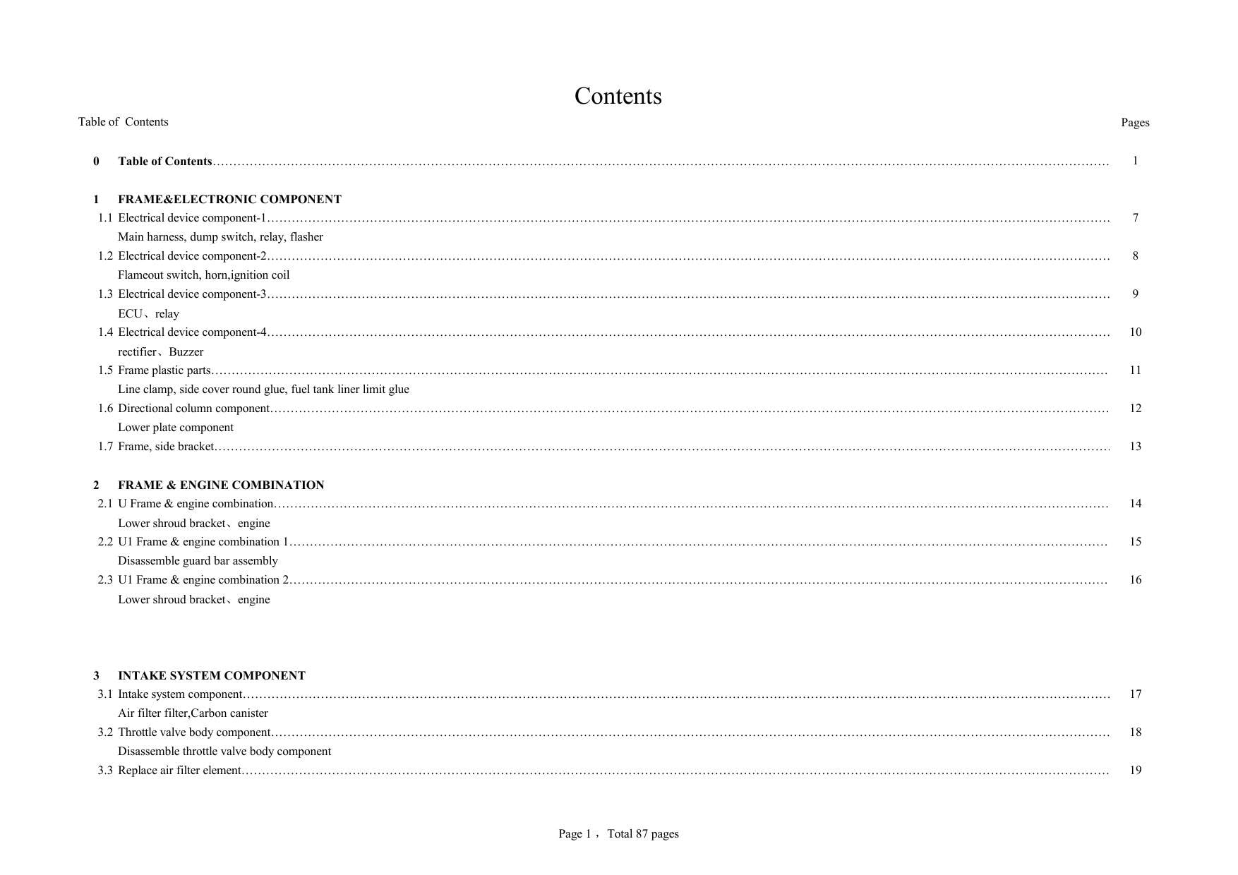 Zontes ZT125 ZT155 U U1 Euro V Motorcycle Service Manual | 2021-2025 - sample page 6