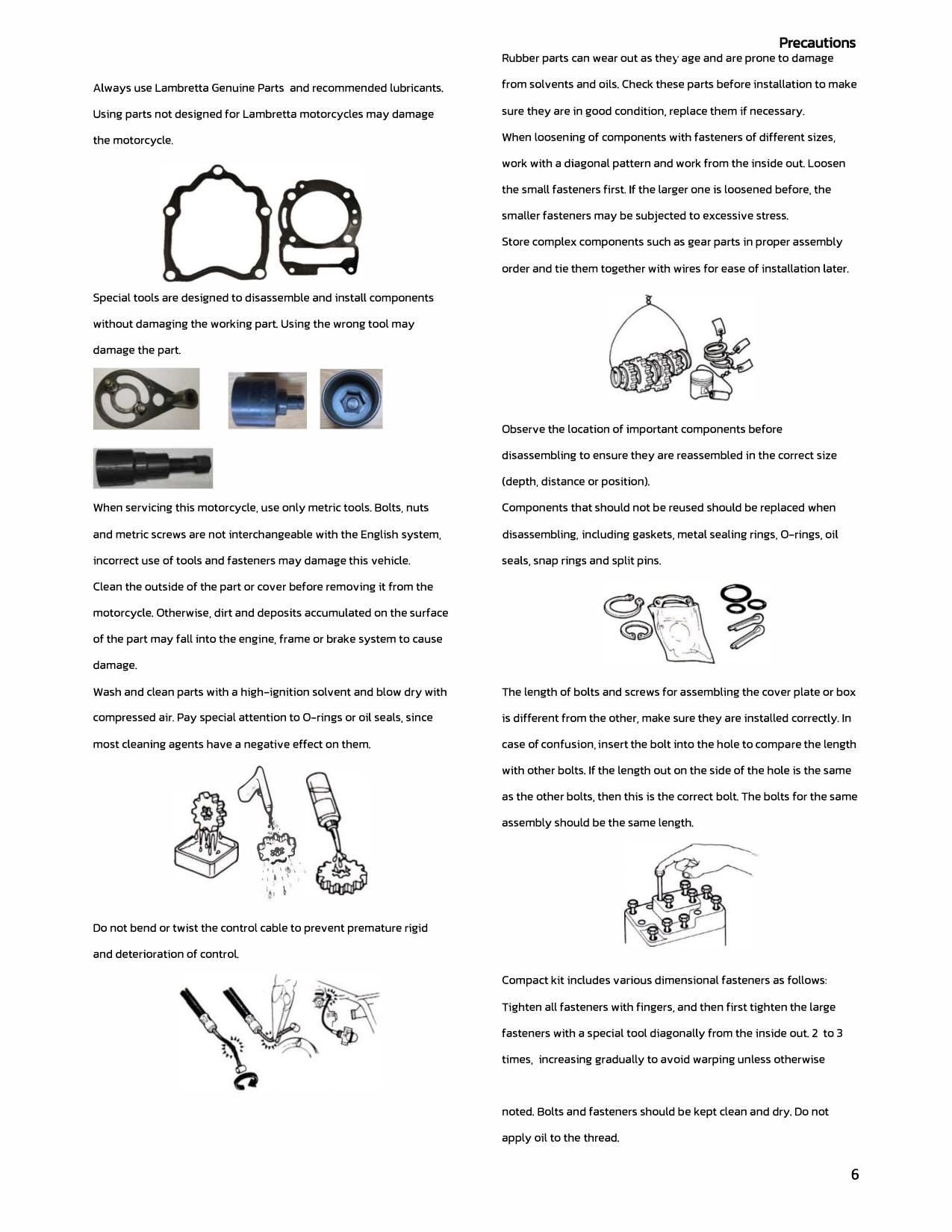 Lambretta X250 Motorcycle Service Manual | 2024-2026 - sample page 5