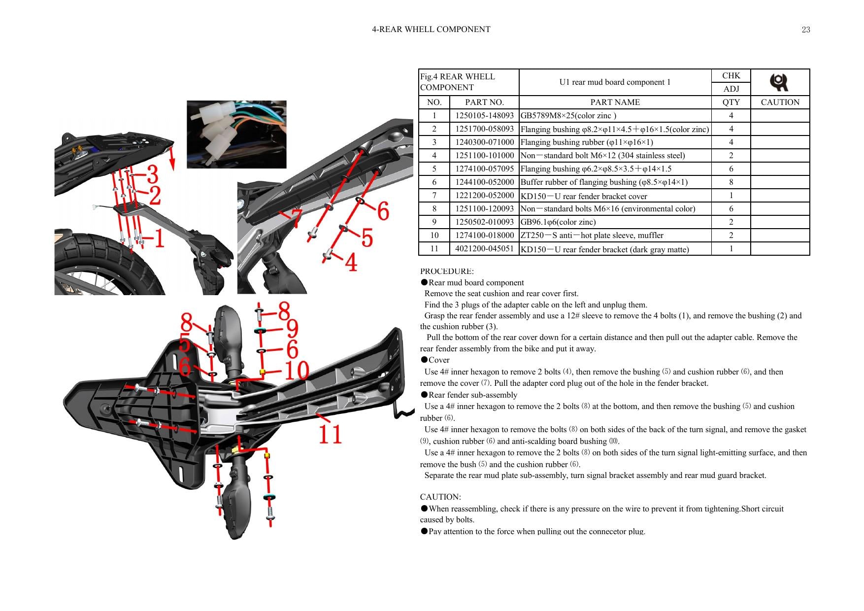 Zontes ZT125 ZT155 U U1 Euro V Motorcycle Service Manual | 2021-2025 - sample page 3