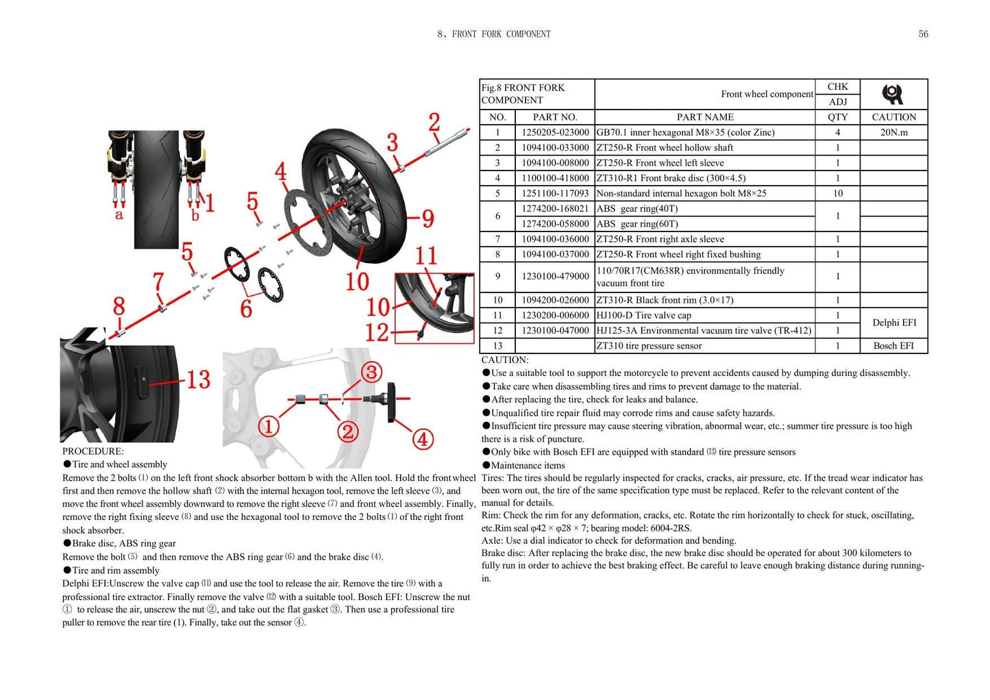 Zontes ZT310-X GP Motorcycle Service Manual | 2021-2025 - sample page 4