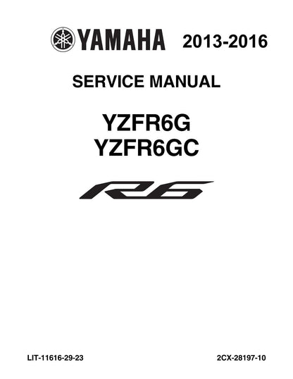 Yamaha YZF-R6 Motorcycle Service Manual | 2013-2016 - sample page 1