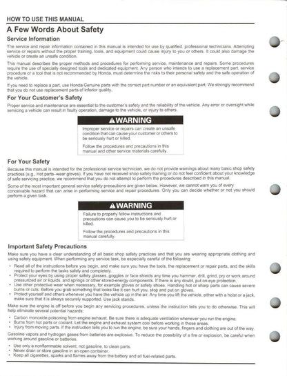 Honda CRF450R Motorcycle Service Manual | 2009-2016 - sample page 6