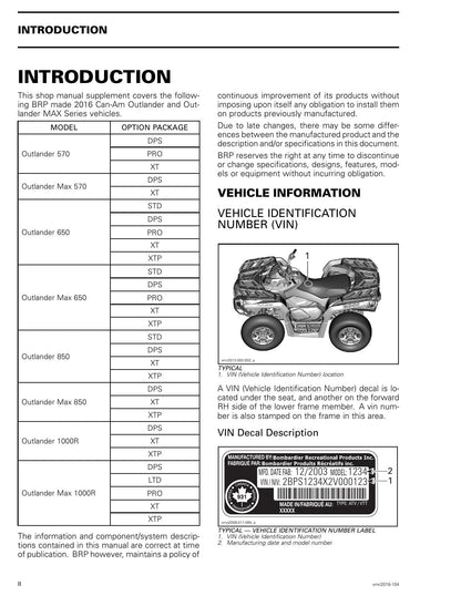 Can-Am Outlander 1000 MAX ATV Service Manual | 2016-2020 - sample page 4