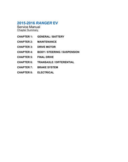 Polaris Ranger EV UTV Service Manual | 2015-2016 - sample page 8