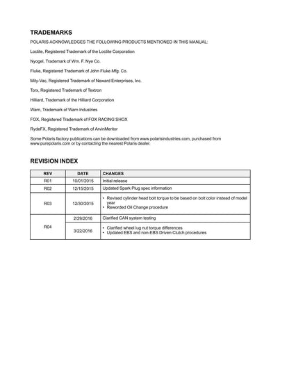 Polaris RZR 570 UTV Service Manual | 2013-2016 - sample page 6