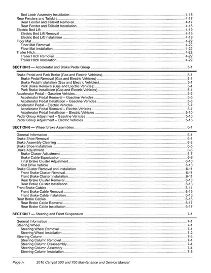 Club Car Carryall 500 700 Golf Cart Service Manual | 2016-2020 - sample page 9