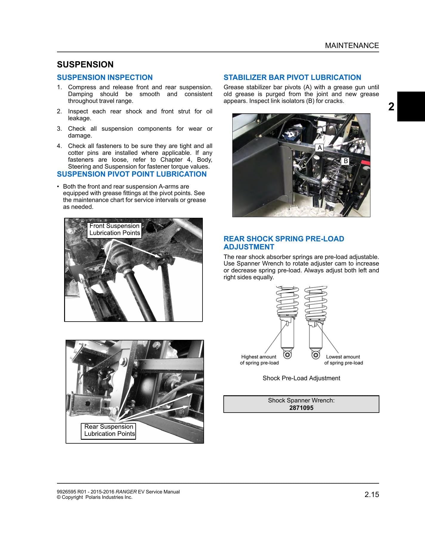 Polaris Ranger EV UTV Service Manual | 2015-2016 - sample page 1