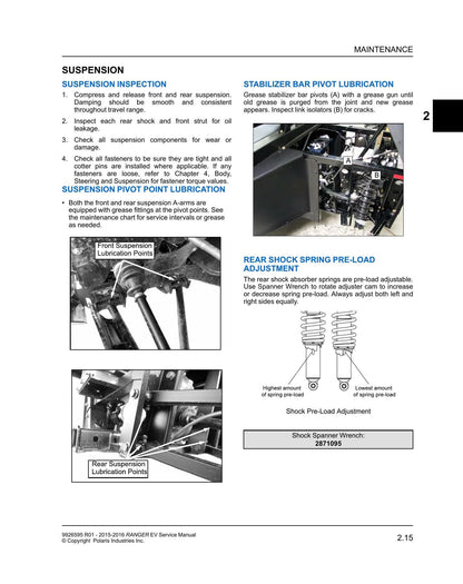 Polaris Ranger EV UTV Service Manual | 2015-2016 - sample page 1