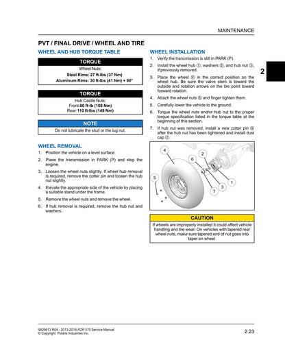 Polaris RZR 570 UTV Service Manual | 2013-2016 - sample page 3