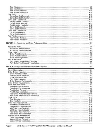 Club Car Carryall 1500 1700 XRT 1550 Golf Cart Service Manual | 2016-2020 - sample page 8