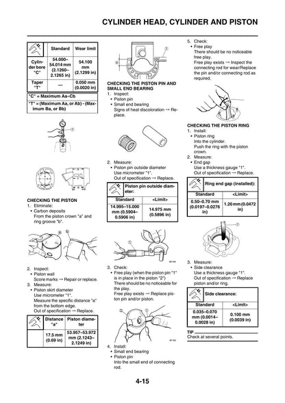 Yamaha YZ125 YZ125G2 Motorcycle Service Manual | 2016-2020 - sample page 4