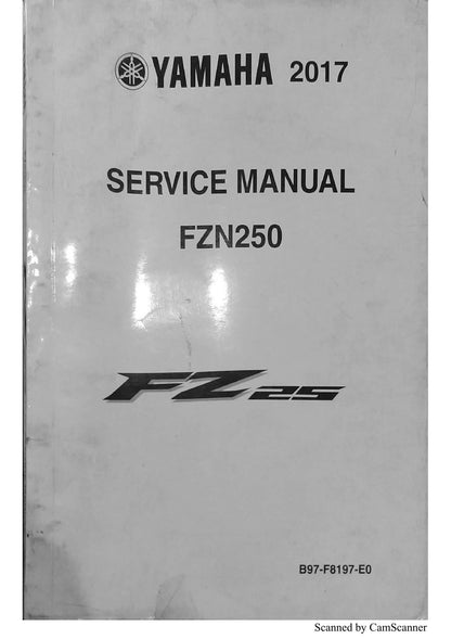 Yamaha FZ25 FZN250 Motorcycle Service Manual | 2017-2021 - sample page 1