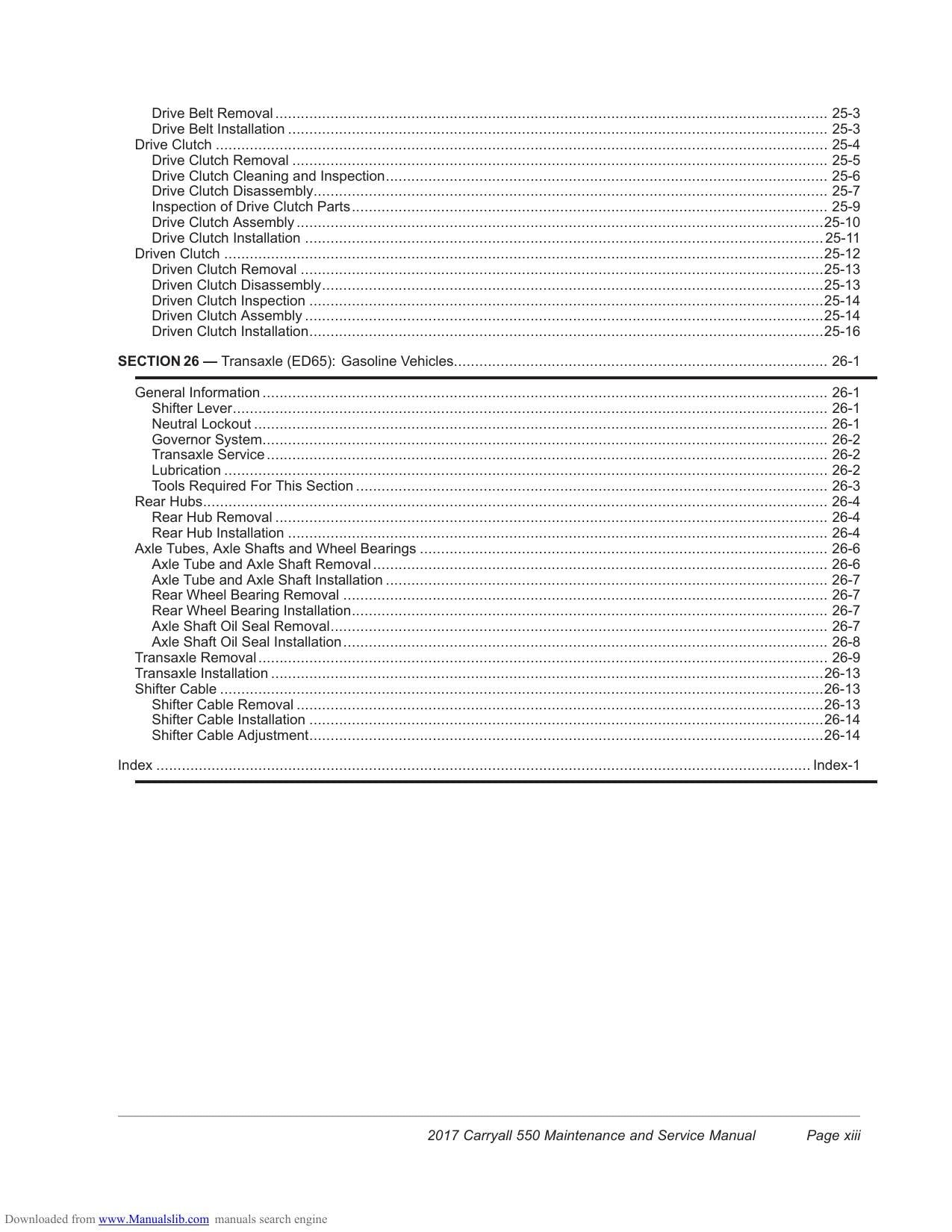 Club Car Carryall 550 Golf Cart Service Manual | 2017-2021 - sample page 6