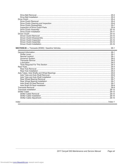 Club Car Carryall 550 Golf Cart Service Manual | 2017-2021 - sample page 6