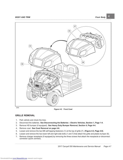 Club Car Carryall 550 Golf Cart Service Manual | 2017-2021 - sample page 1