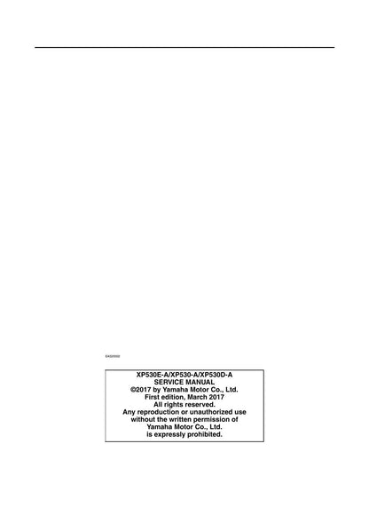 Yamaha TMAX XP530 Scooter Service Manual | 2017-2021 - sample page 8
