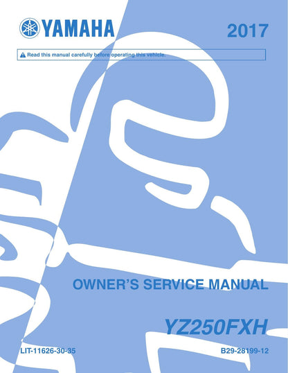Yamaha YZ250FX Motorcycle Service Manual | 2017-2021 - sample page 1