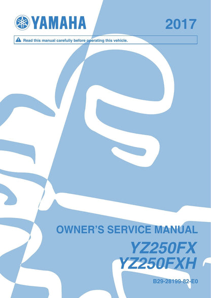 Yamaha YZ250FX Motorcycle Service Manual | 2017-2021 - sample page 7