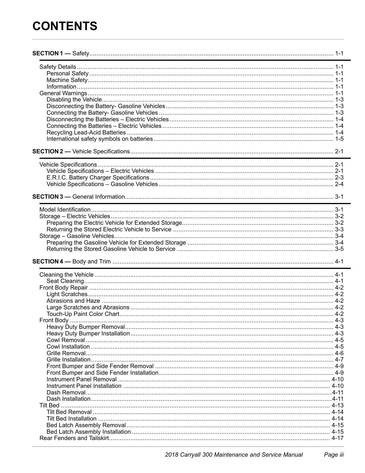 Club Car Carryall 300 Golf Cart Service Manual | 2018-2022 - sample page 6