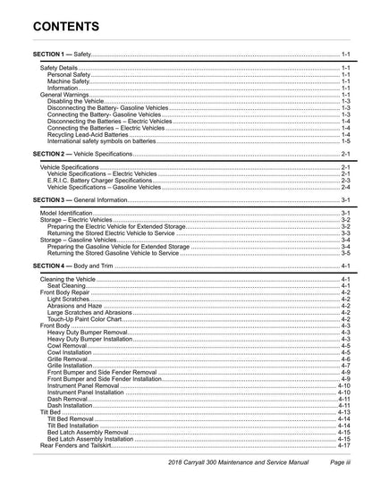 Club Car Carryall 300 Golf Cart Service Manual | 2018-2022 - sample page 6