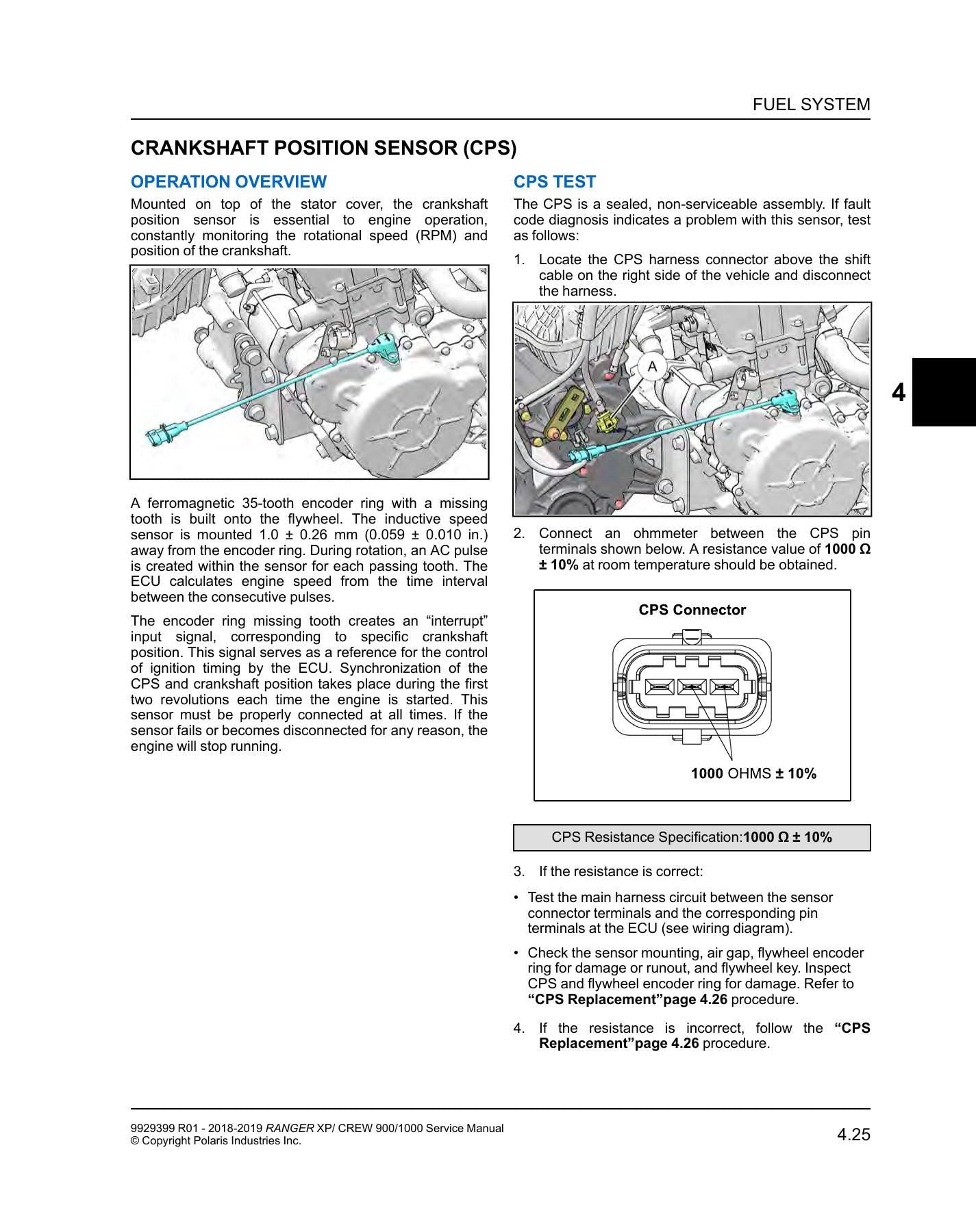 Polaris Ranger XP 900 1000 UTV Service Manual | 2018-2019 - sample page 5