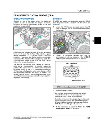 Polaris Ranger XP 900 1000 UTV Service Manual | 2018-2019 - sample page 5