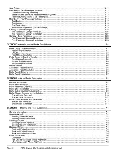 Club Car Onward Electric Gasoline Golf Cart Service Manual | 2018-2022 - sample page 4