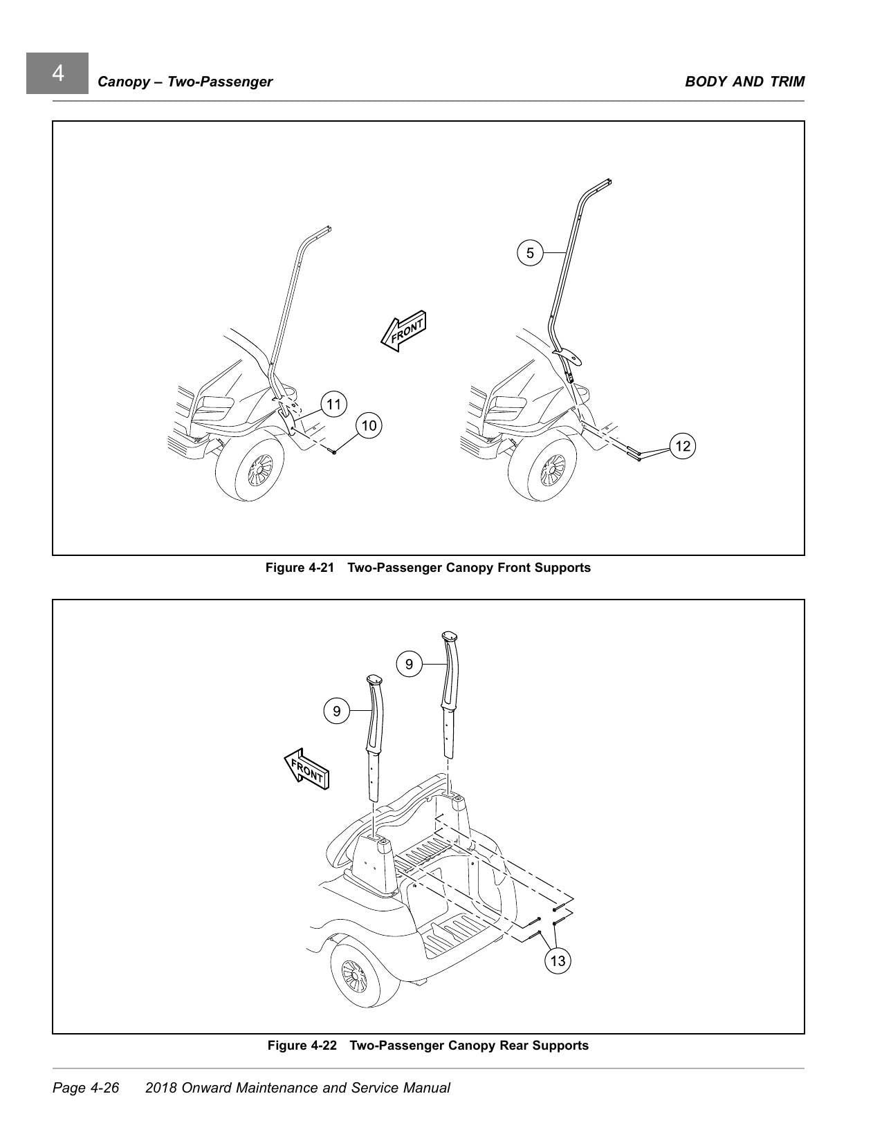 Club Car Onward Electric Gasoline Golf Cart Service Manual | 2018-2022 - sample page 2