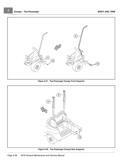 Club Car Onward Electric Gasoline Golf Cart Service Manual | 2018-2022 - sample page 2