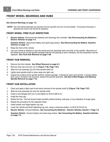 Club Car Onward Electric Gasoline Golf Cart Service Manual | 2018-2022 - sample page 5