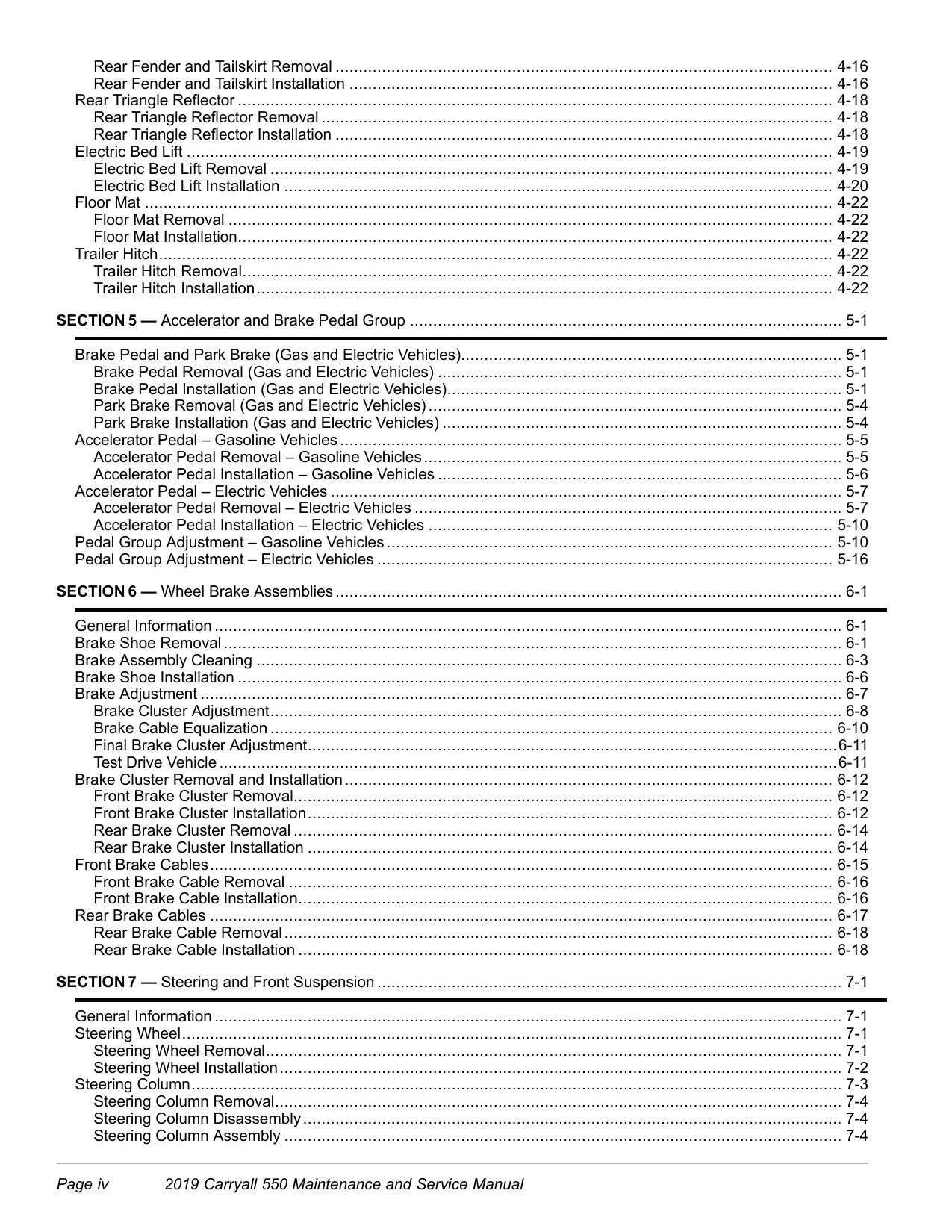 Club Car Carryall 550 Golf Cart Service Manual | 2019-2023 - sample page 8