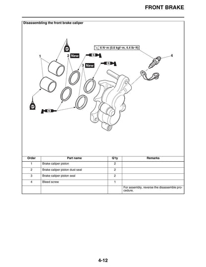 Yamaha YZ250FX Motorcycle Service Manual | 2018-2022 - sample page 2