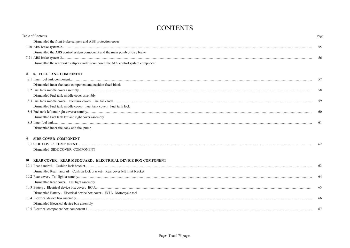 Zontes ZT250-R Motorcycle Service Manual | 2021-2025 - sample page 9